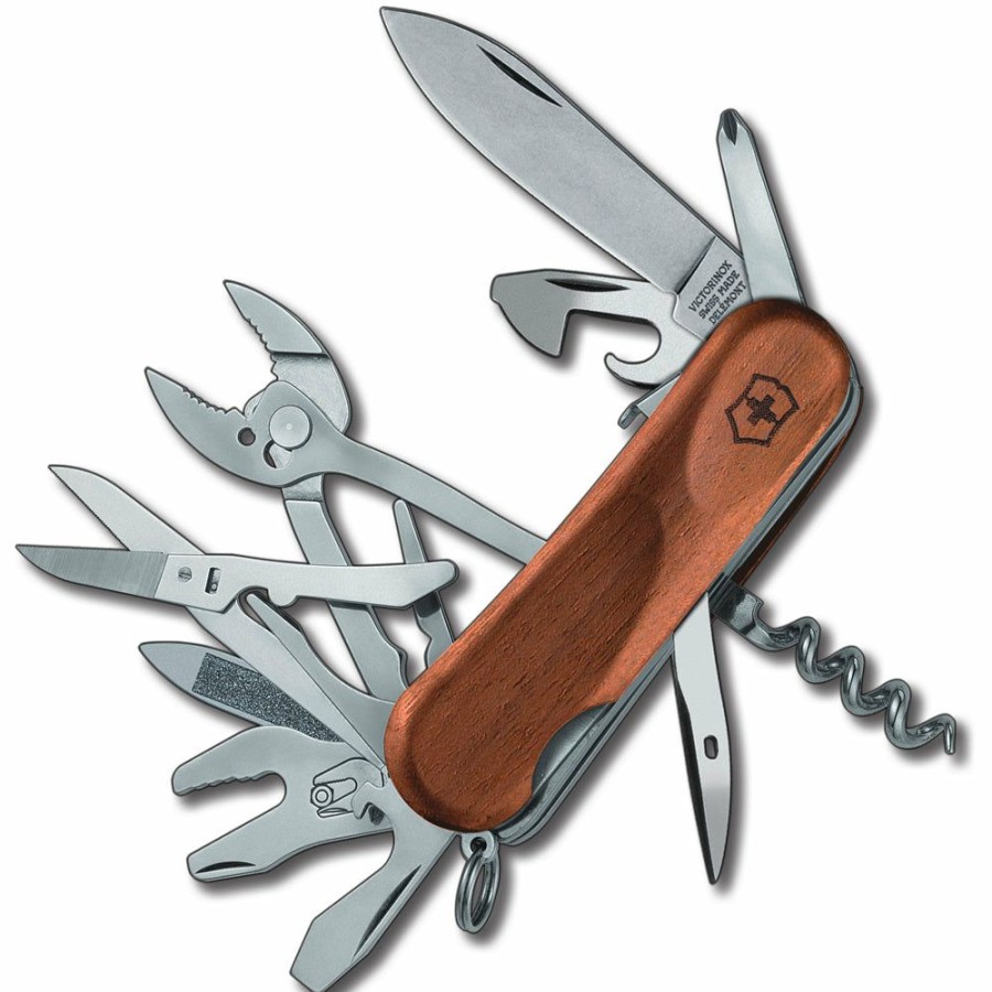 Swiss Army Knives By Victorinox At Swiss Knife Shop * | New Victorinox Evolution Wood S557 Lockblade Swiss Army Knife