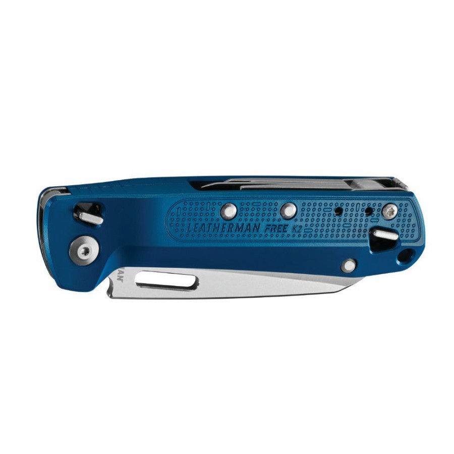 Knife * | Clearance Sale Leatherman Free K2 Multipurpose Knife, Navy