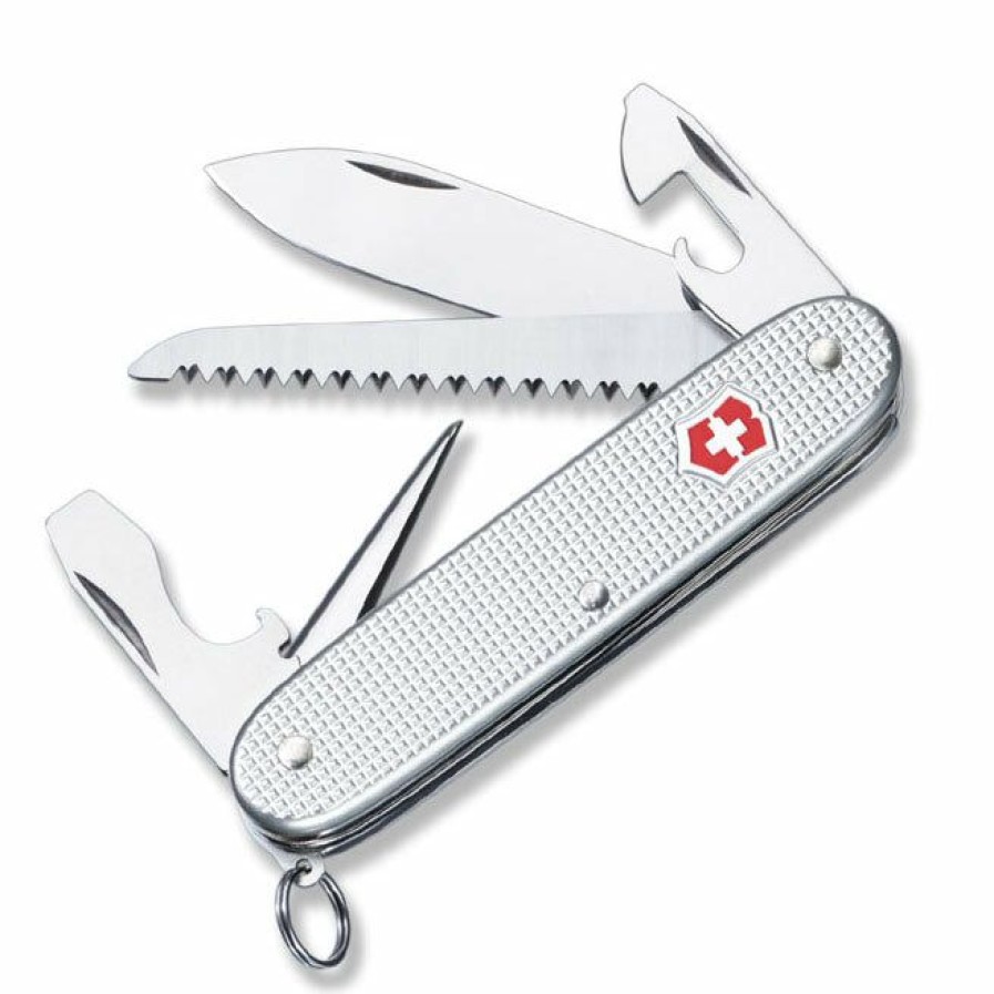 Swiss Army Knives By Victorinox At Swiss Knife Shop * | Fire Sale Victorinox Farmer Alox Swiss Army Knife