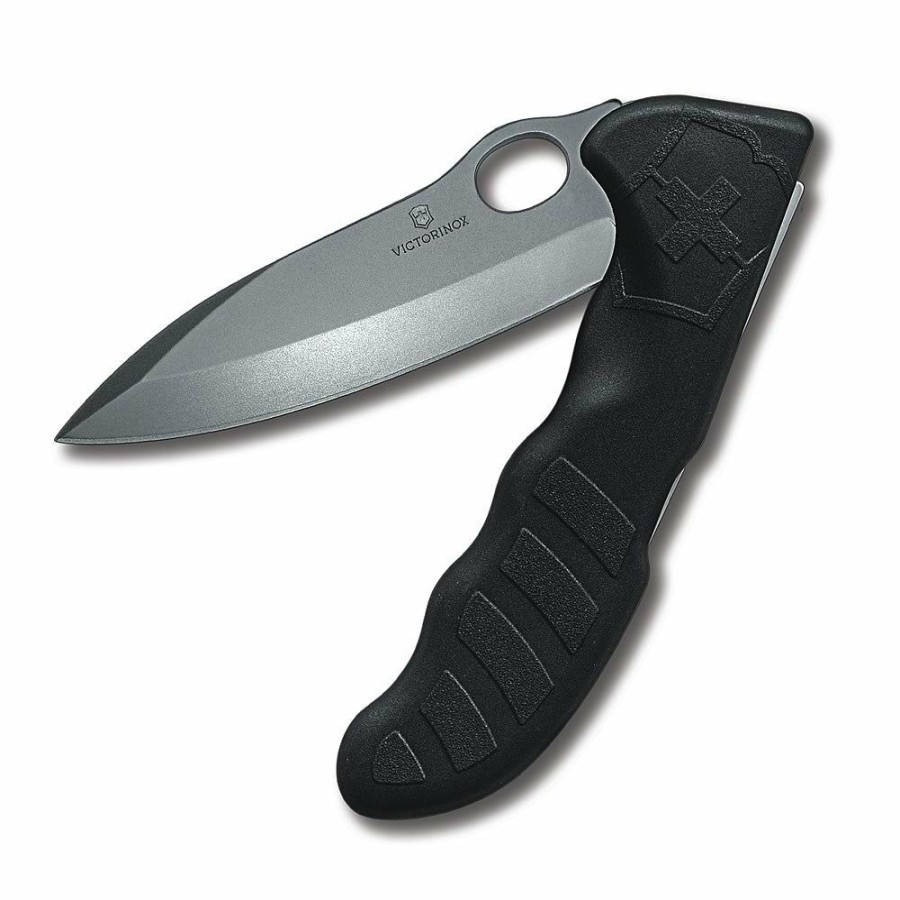 Swiss Army Knives By Victorinox At Swiss Knife Shop * | Flash Sale Victorinox Hunter Pro Black Lockblade Swiss Army Knife With Pouch