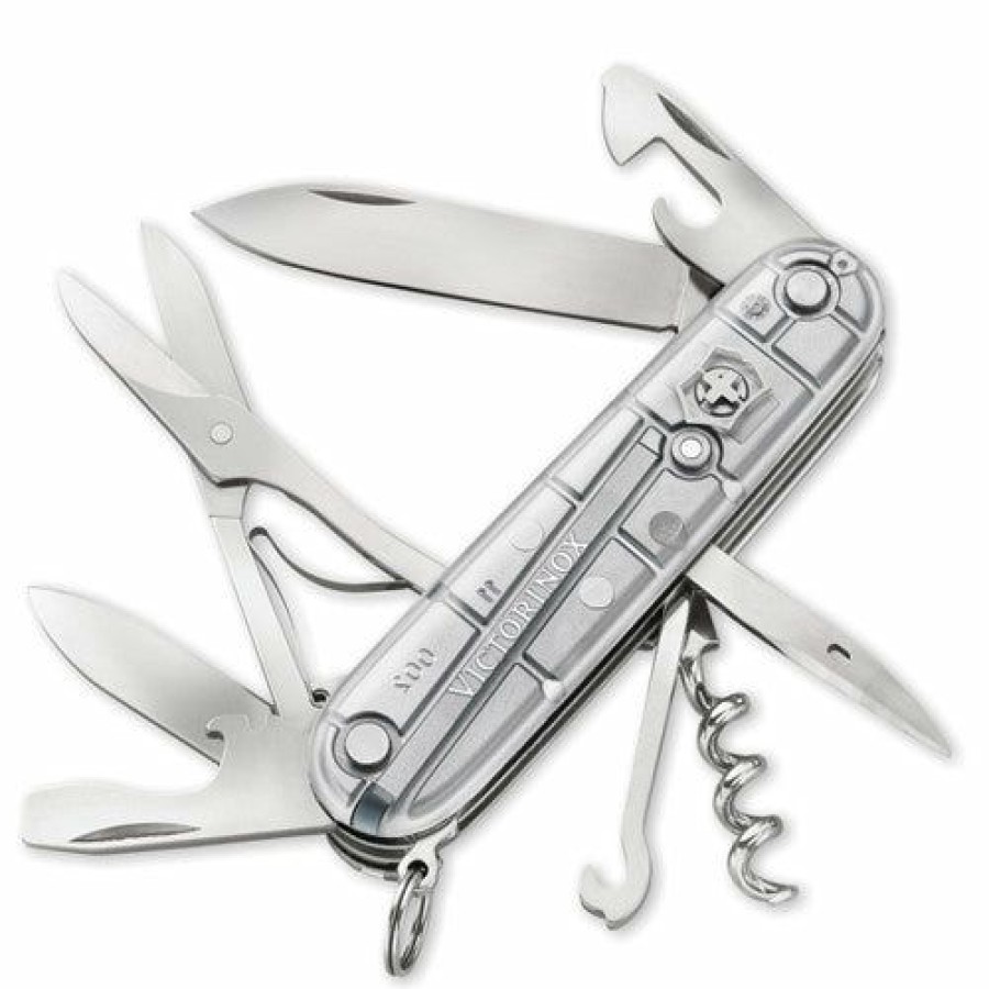 Swiss Army Knives By Victorinox At Swiss Knife Shop * | Clearance Sale Victorinox Climber Silver Tech Swiss Army Knife