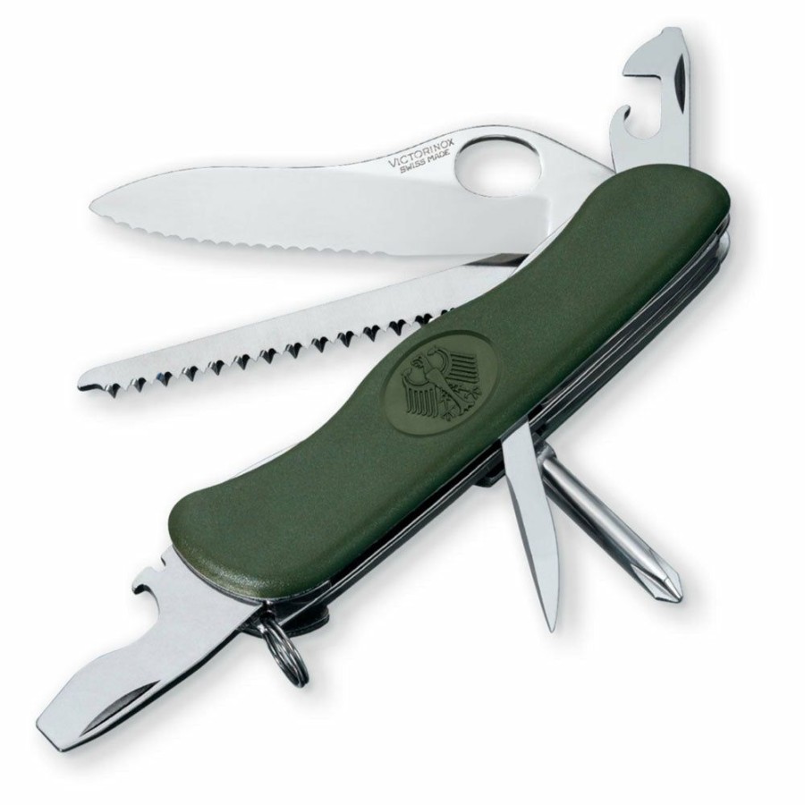 Swiss Army Knives By Victorinox At Swiss Knife Shop * | Clearance Sale Victorinox German Army One-Hand Trekker Swiss Army Knife