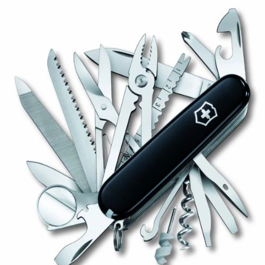 Swiss Army Knives By Victorinox At Swiss Knife Shop * | Attractive Swisschamp Swiss Army Knife By Victorinox Black