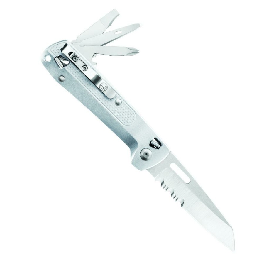 Knife * | Quick Delivery Leatherman Free K2X Multipurpose Combo Blade Knife