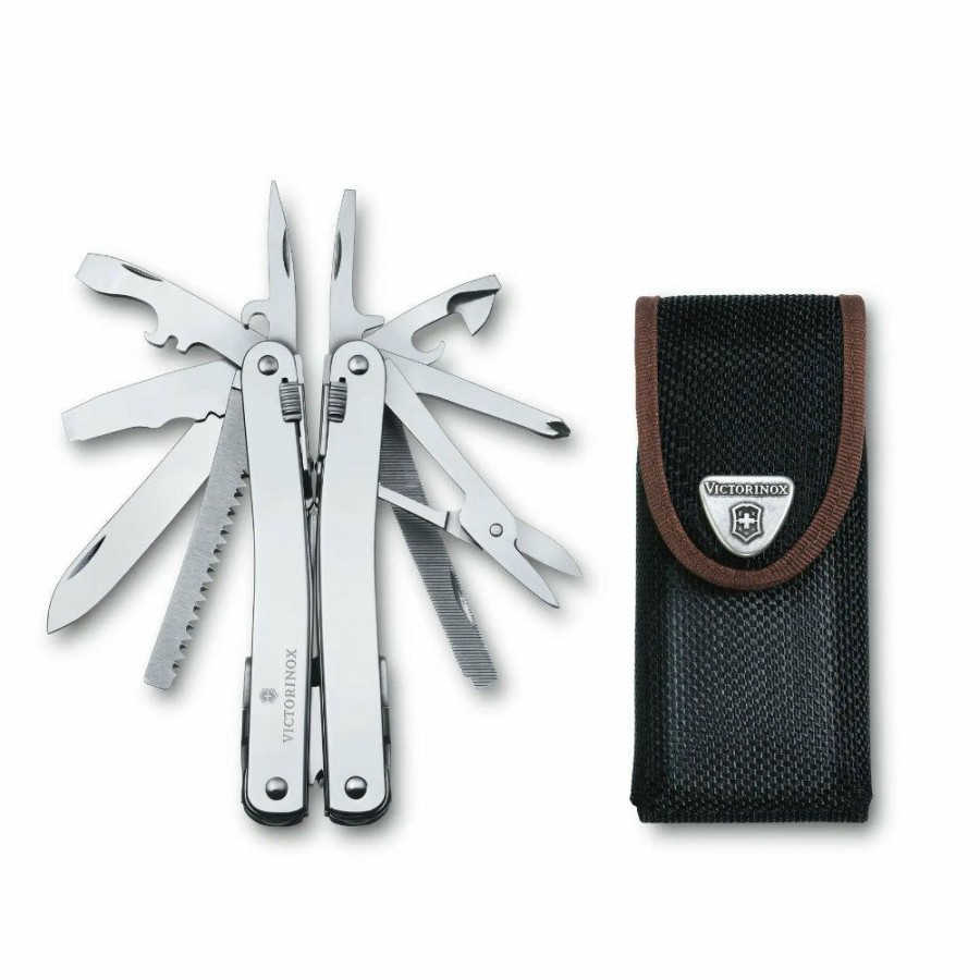 Swiss Army Knives By Victorinox At Swiss Knife Shop * | Special Victorinox Swisstool Spirit Pointed Multi-Tool With Nylon Pouch