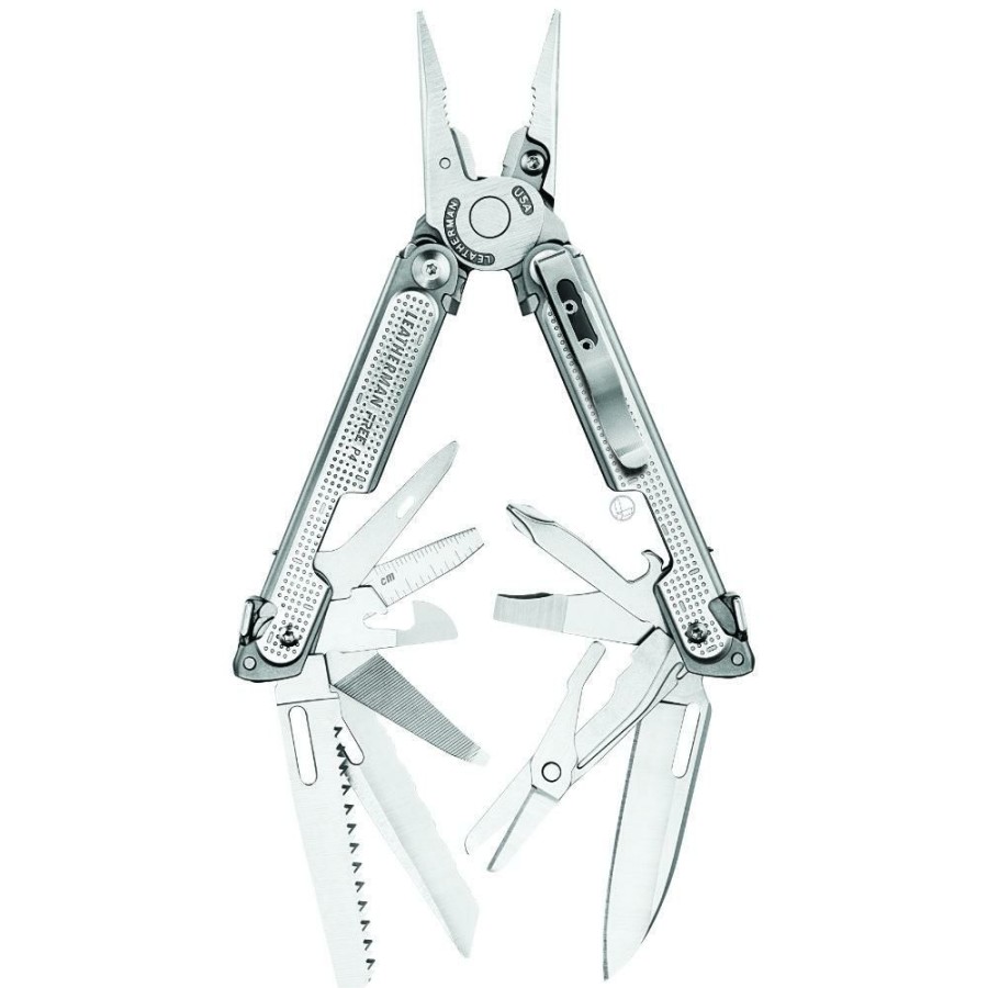 Knife * | Attractive Leatherman Free P4 Multipurpose Pliers With Nylon Sheath