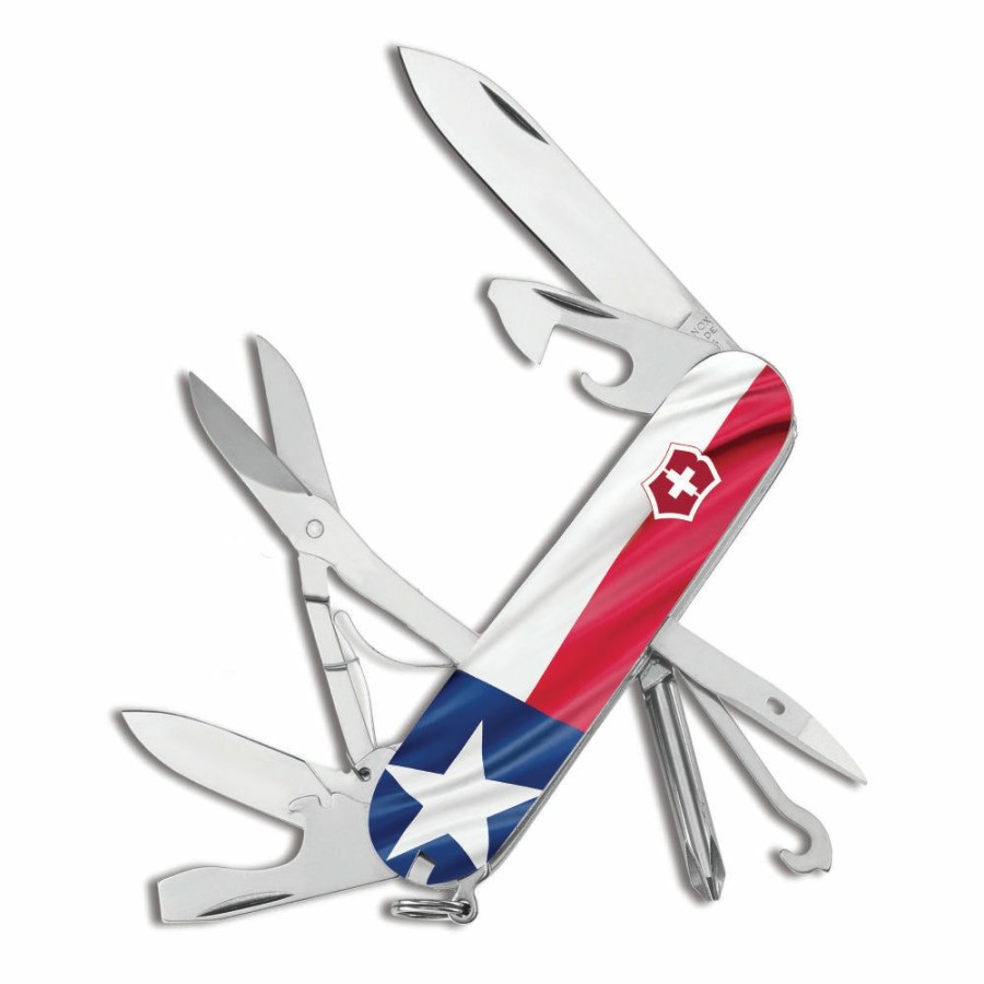 Swiss Army Knives By Victorinox At Swiss Knife Shop * | Quick Delivery Victorinox Texas Flag Super Tinker Exclusive Swiss Army Knife