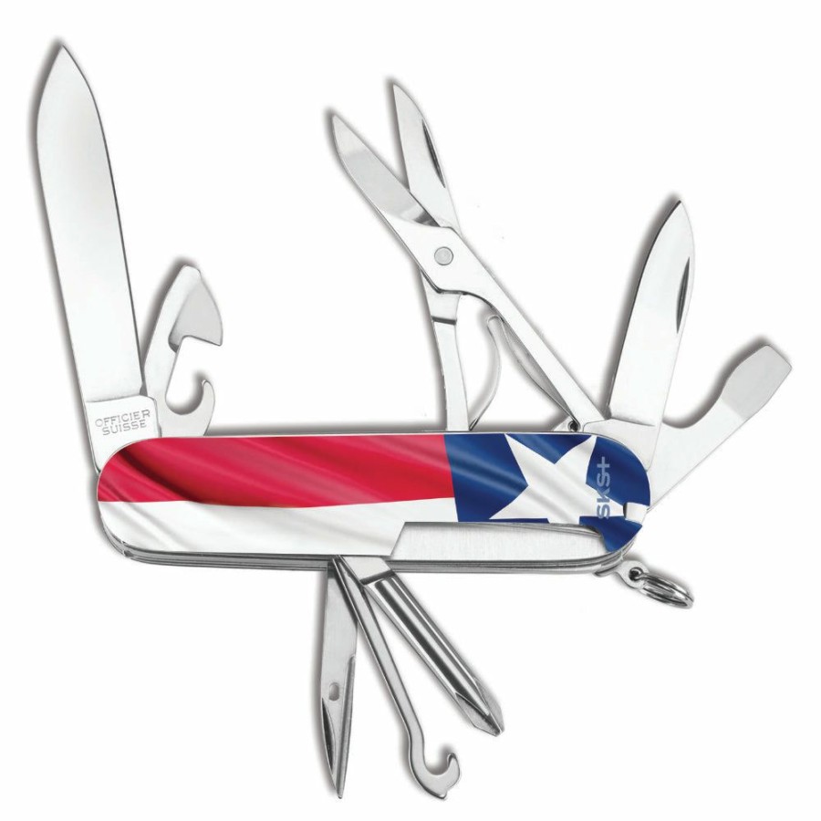 Swiss Army Knives By Victorinox At Swiss Knife Shop * | Quick Delivery Victorinox Texas Flag Super Tinker Exclusive Swiss Army Knife