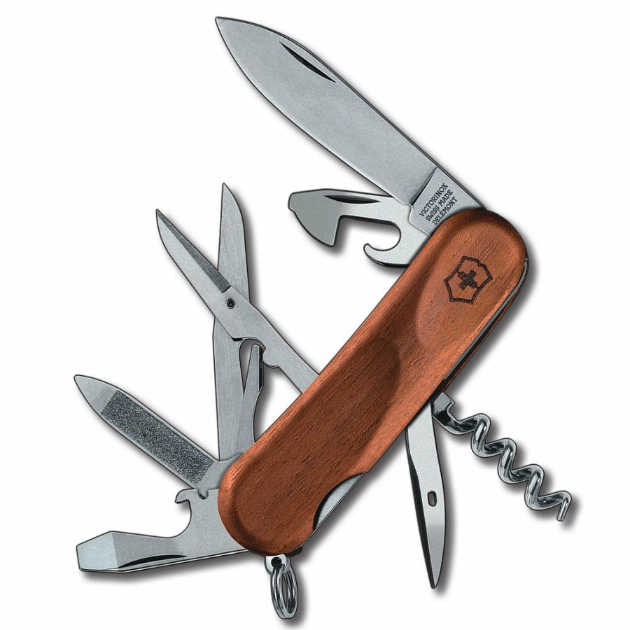 Swiss Army Knives By Victorinox At Swiss Knife Shop * | Hot Selling Victorinox Evolution Wood 14 Swiss Army Knife