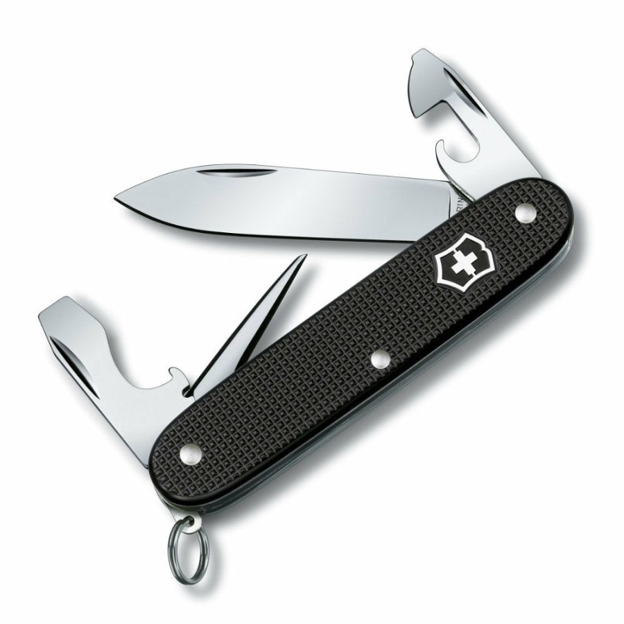 Swiss Army Knives By Victorinox At Swiss Knife Shop * | Fire Sale Victorinox Pioneer Black Alox Swiss Army Knife