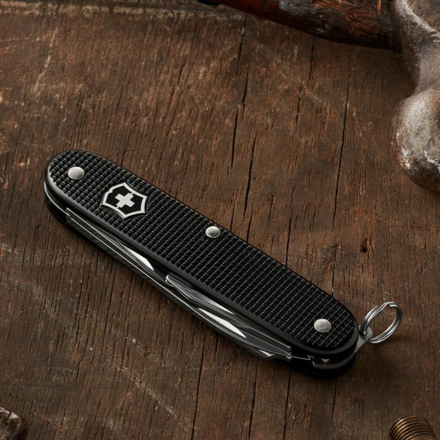 Swiss Army Knives By Victorinox At Swiss Knife Shop * | Fire Sale Victorinox Pioneer Black Alox Swiss Army Knife