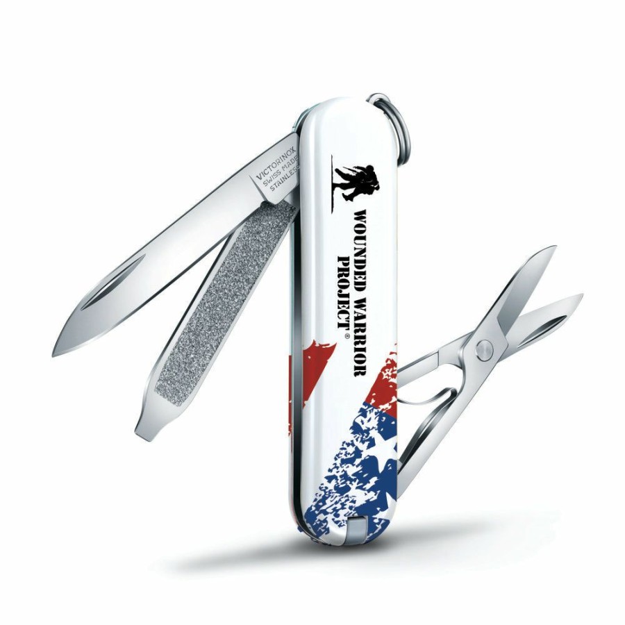 Swiss Army Knives By Victorinox At Swiss Knife Shop * | Hot Selling Victorinox Wounded Warrior Project Speckled American Flag Classic Sd Swiss Army Knife