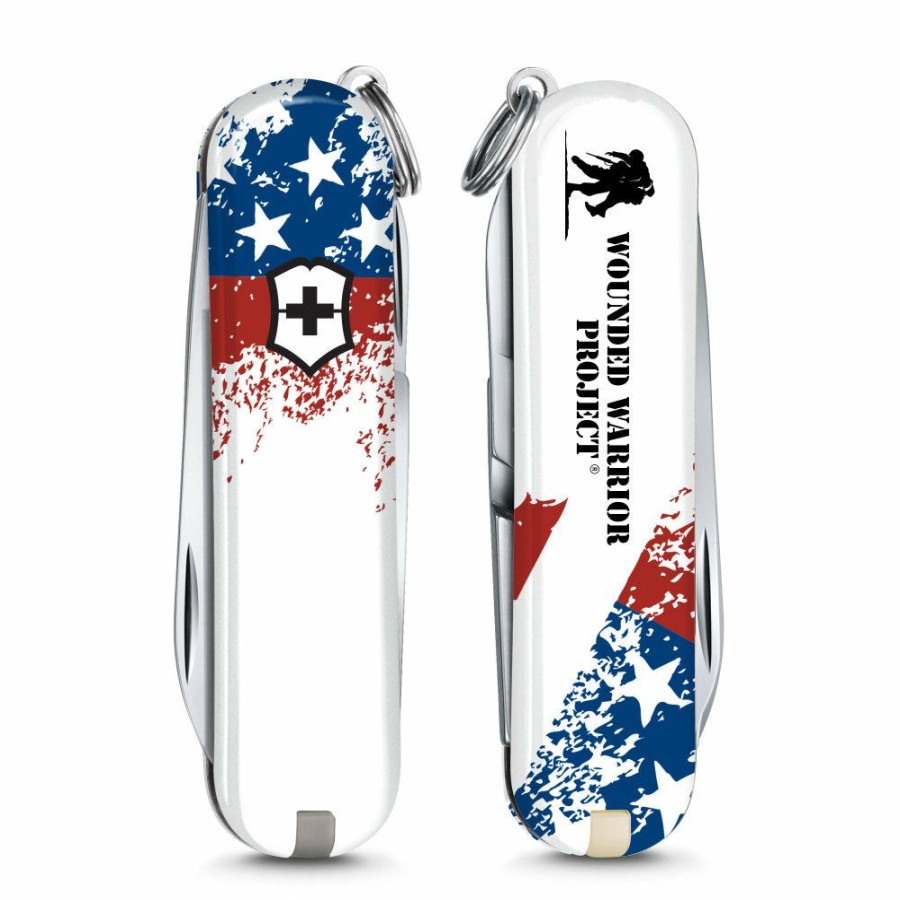 Swiss Army Knives By Victorinox At Swiss Knife Shop * | Hot Selling Victorinox Wounded Warrior Project Speckled American Flag Classic Sd Swiss Army Knife