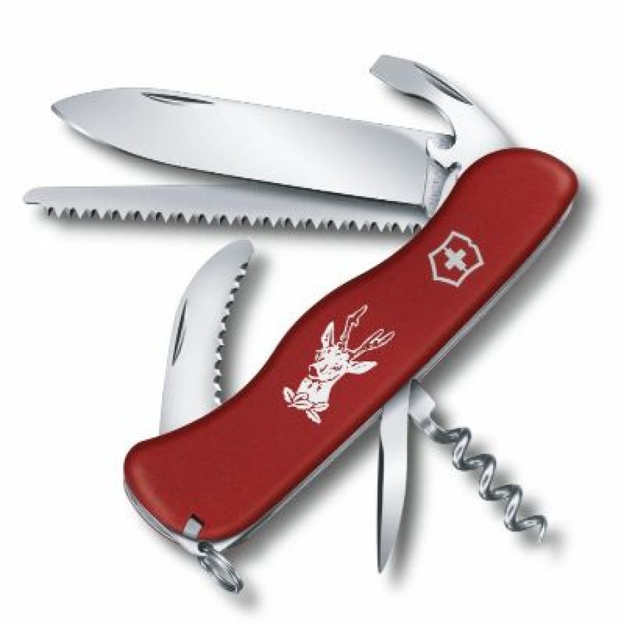 Swiss Army Knives By Victorinox At Swiss Knife Shop * | Fashion Hunter, Red Lockblade Swiss Army Knife By Victorinox With Liner Lock