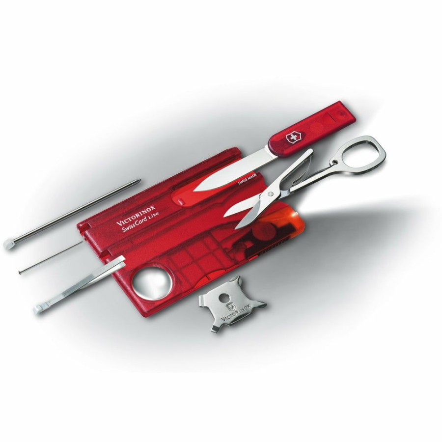 Swiss Army Knives By Victorinox At Swiss Knife Shop * | Hot Selling Victorinox Swisscard Lite Swiss Army Knife With Led Mini Light