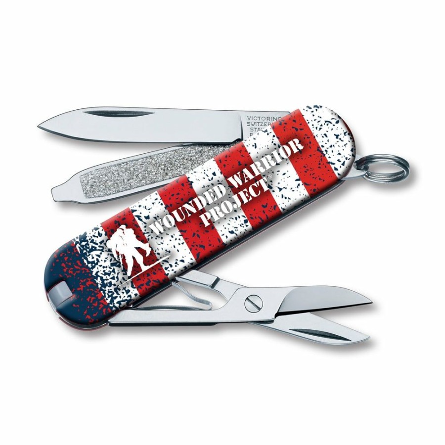 Swiss Army Knives By Victorinox At Swiss Knife Shop * | Special Swiss Army Wounded Warrior Project Classic Sd American Flag With Wounded Warrior Logo