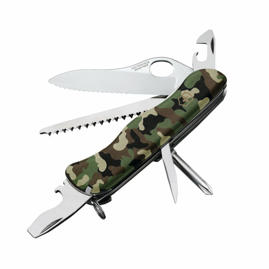 Swiss Army Knives By Victorinox At Swiss Knife Shop * | Best Quality Victorinox One-Hand Trekker Camouflage Lockblade Swiss Army Knife