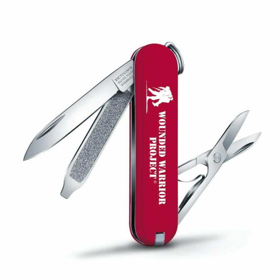 Swiss Army Knives By Victorinox At Swiss Knife Shop * | Discount Sale Victorinox Wounded Warrior Project Red Classic Sd Swiss Army Knife