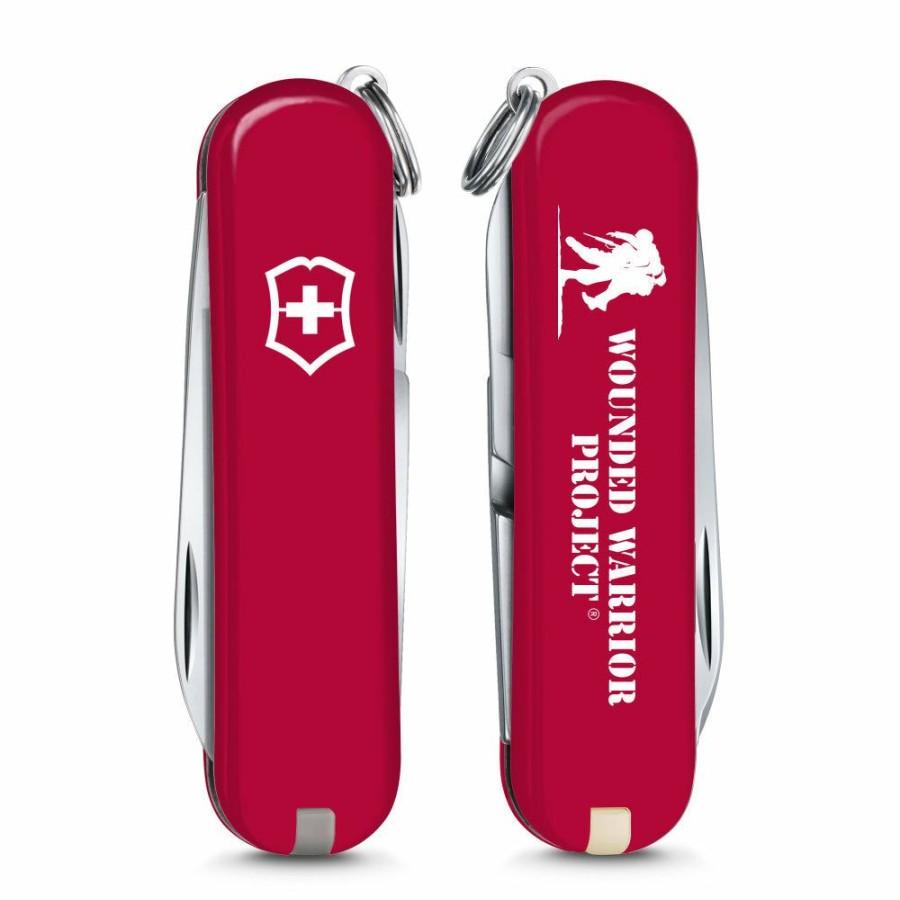 Swiss Army Knives By Victorinox At Swiss Knife Shop * | Discount Sale Victorinox Wounded Warrior Project Red Classic Sd Swiss Army Knife