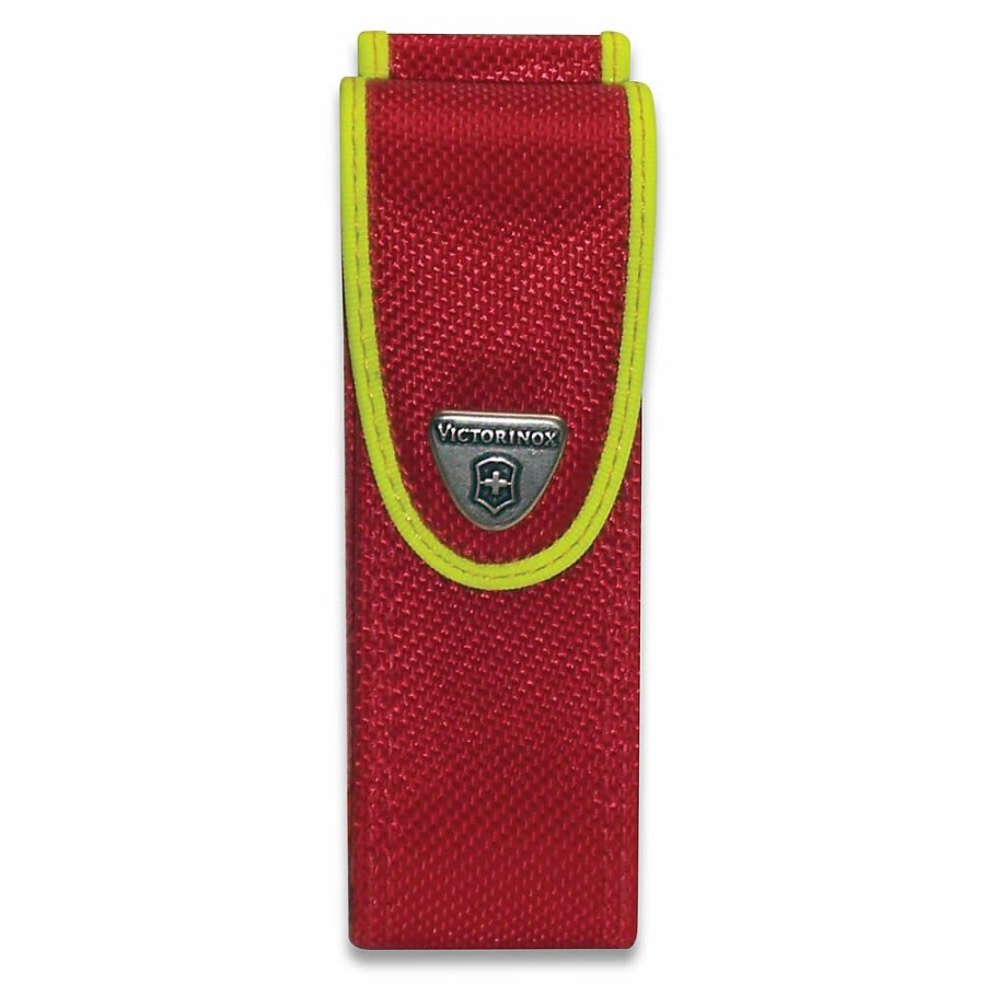 Swiss Army Knives By Victorinox At Swiss Knife Shop * | Fire Sale Victorinox Red Nylon Belt Pouch For Rescue Tool Swiss Army Knives